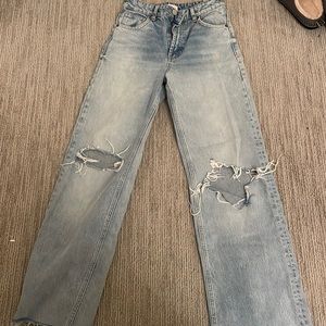 super cute zara wide leg jeans